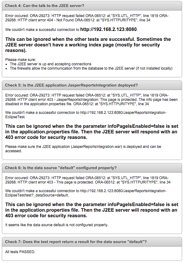 Expected errors during validation